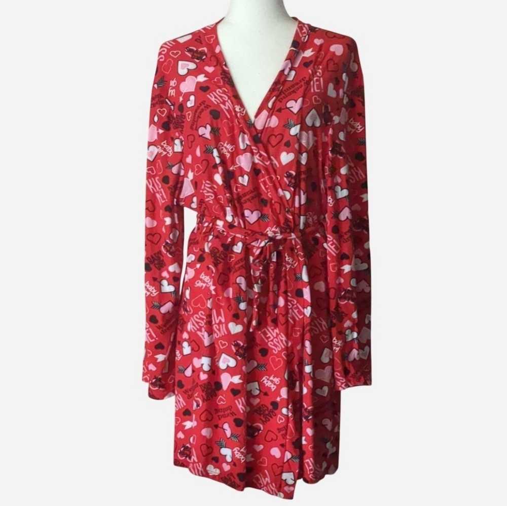 Not a Morning Person Robe Red Women's Size L